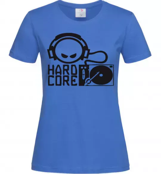 Женская футболка HARD CORE Ярко-синий фото