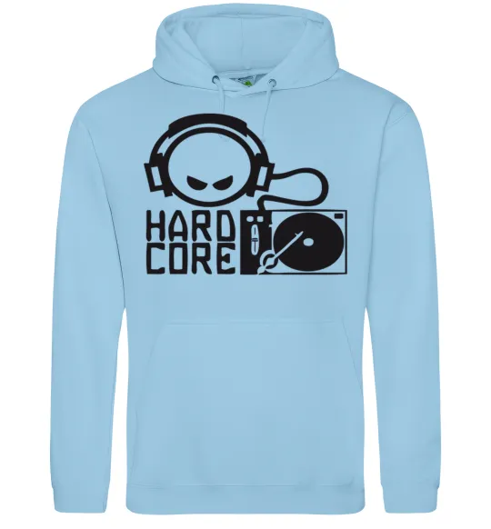 Женская толстовка (худи) HARD CORE Голубой фото