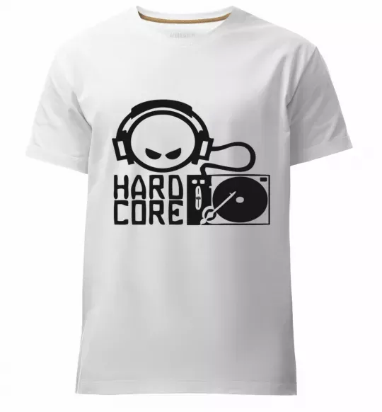 Мужская премиум футболка HARD CORE Белый фото
