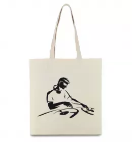 Эко-сумка DJ за пультом Бежевый фото