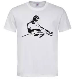 Мужская футболка DJ за пультом Белый фото