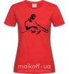 Жіноча футболка DJ за пультом Червоний фото