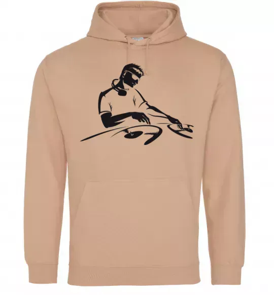 Чоловіча толстовка (худі) DJ за пультом Пісочний фото