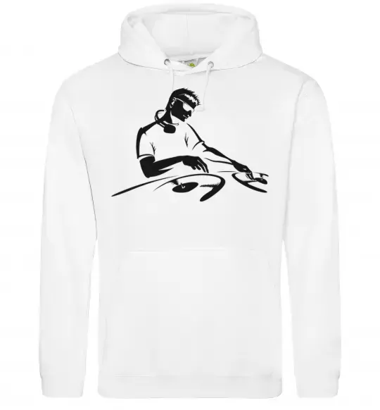 Жіноча толстовка (худі) DJ за пультом Білий фото