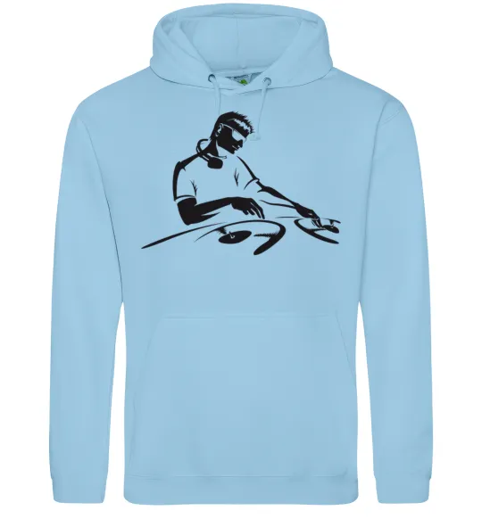 Женская толстовка (худи) DJ за пультом Голубой фото