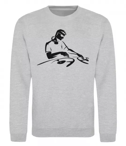 Свитшот DJ за пультом Серый меланж фото