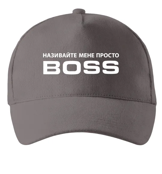 Кепка Називайте мене просто Boss Серый фото