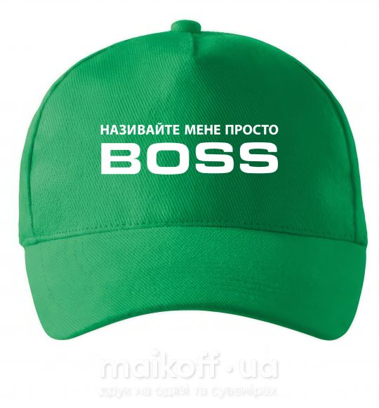 Кепка Називайте мене просто Boss Зеленый фото