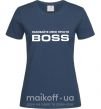 Жіноча футболка Називайте мене просто Boss Темно-синій фото