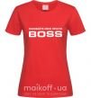 Жіноча футболка Називайте мене просто Boss Червоний фото