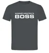 Мужская футболка Називайте мене просто Boss Графит фото