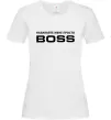 Жіноча футболка Називайте мене просто Boss Білий Жіноча футболка Називайте мене просто Boss Білий фото