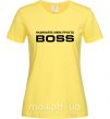 Жіноча футболка Називайте мене просто Boss Лимонний фото