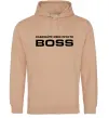 Чоловіча толстовка (худі) Називайте мене просто Boss Пісочний Чоловіча толстовка (худі) Називайте мене просто Boss Пісочний фото