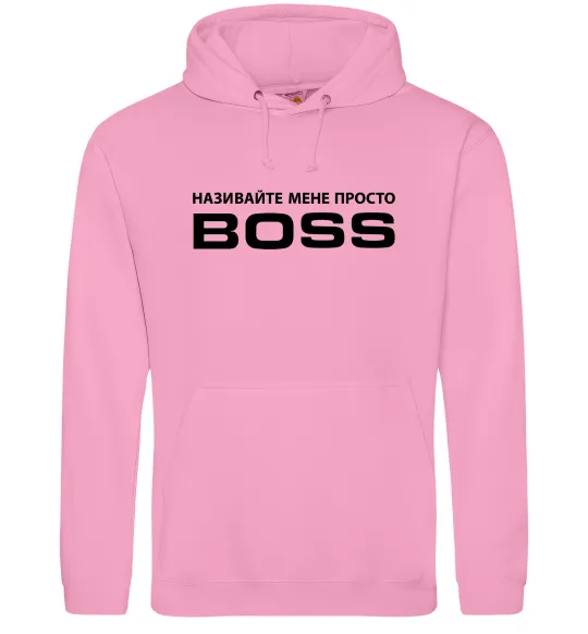 Жіноча толстовка (худі) Називайте мене просто Boss Рожевий фото