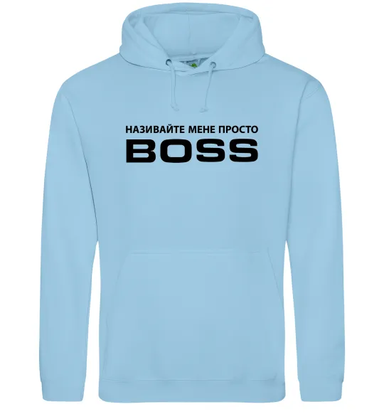 Жіноча толстовка (худі) Називайте мене просто Boss Блакитний фото