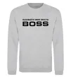 Свитшот Називайте мене просто Boss Серый меланж фото