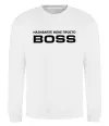 Свитшот Називайте мене просто Boss Белый фото