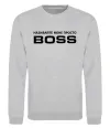 Свитшот Називайте мене просто Boss Серый меланж фото