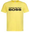 Мужская футболка Називайте мене просто Boss Лимонный фото