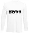 Лонгслив Називайте мене просто Boss Белый Лонгслив Називайте мене просто Boss Белый фото