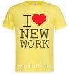 Мужская футболка I LOVE NEW WORK Лимонный фото