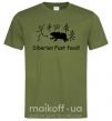 Мужская футболка SIBERIAN FAST FOOD Оливковый фото