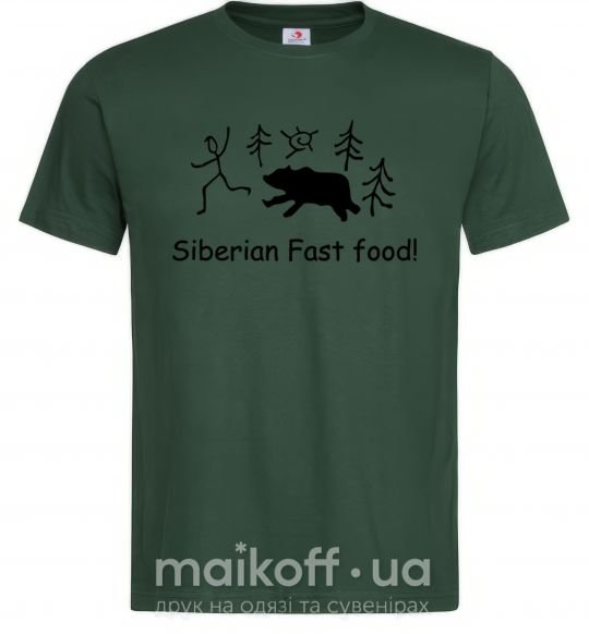 Мужская футболка SIBERIAN FAST FOOD Темно-зеленый фото