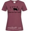 Женская футболка SIBERIAN FAST FOOD Бордовый фото