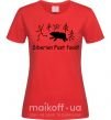 Жіноча футболка SIBERIAN FAST FOOD Червоний фото