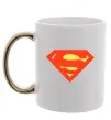 Чашка с цветной ручкой SUPERMAN Original Золото фото