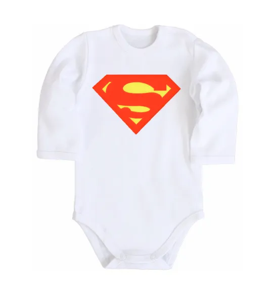 Дитячий бодік SUPERMAN Original Білий фото