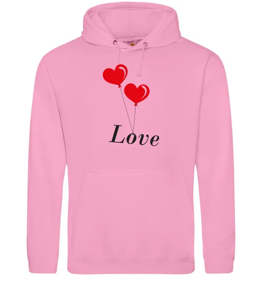 Жіноча толстовка (худі) LOVE воздушные шарики Рожевий фото
