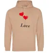 Женская толстовка (худи) LOVE воздушные шарики Песочный Женская толстовка (худи) LOVE воздушные шарики Песочный фото