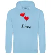 Жіноча толстовка (худі) LOVE воздушные шарики Блакитний фото