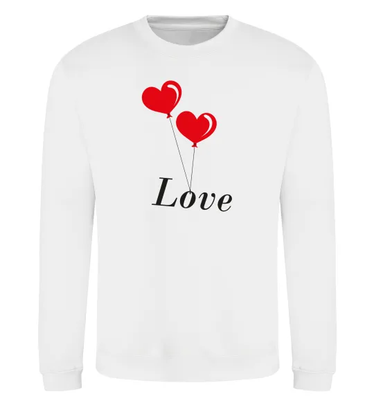 Свитшот LOVE воздушные шарики Белый фото