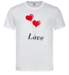 Мужская футболка LOVE воздушные шарики Белый фото