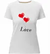 Женская премиум футболка LOVE воздушные шарики Белый фото