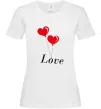 Женская футболка LOVE воздушные шарики Белый Женская футболка LOVE воздушные шарики Белый фото