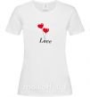 Женская футболка LOVE воздушные шарики Белый фото