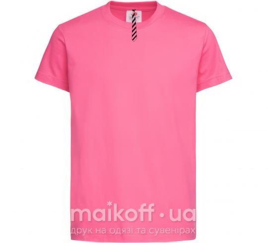 Дитяча футболка Галстук в полоску Яскраво-рожевий фото