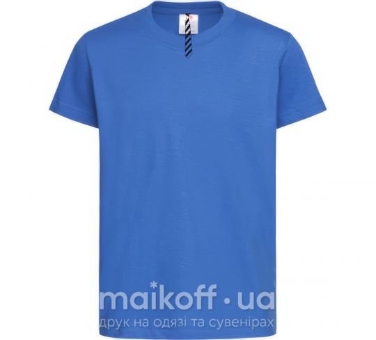 Детская футболка Галстук в полоску Ярко-синий фото