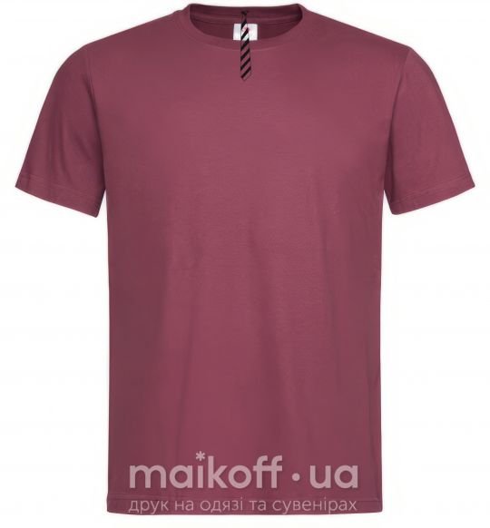 Мужская футболка Галстук в полоску Бордовый фото