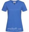 Женская футболка Галстук в полоску Ярко-синий фото