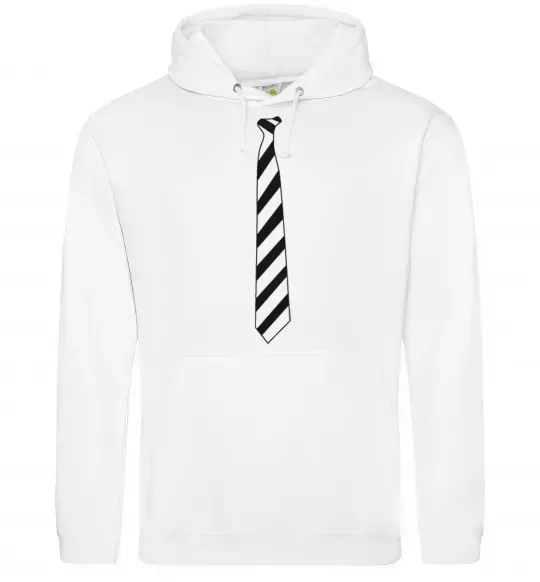 Чоловіча толстовка (худі) Краватка в полоску Білий фото