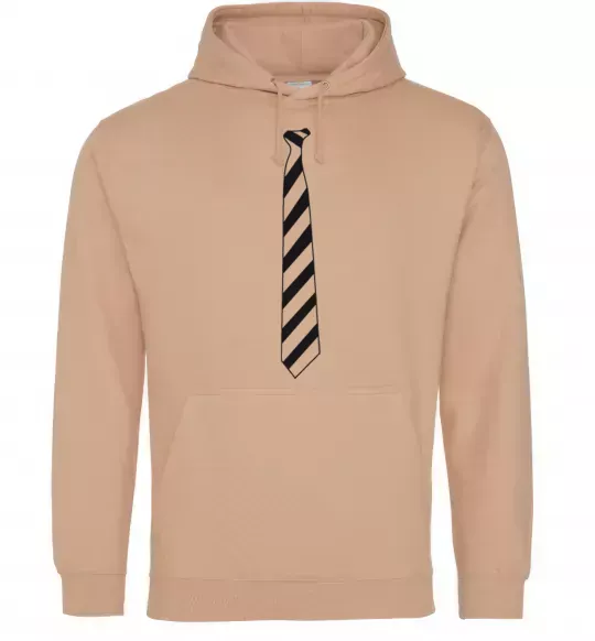 Чоловіча толстовка (худі) Краватка в полоску Пісочний фото