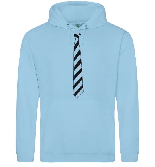 Мужская толстовка (худи) Краватка в полоску Голубой фото
