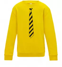 Дитячий світшот Краватка в полоску Сонячно жовтий фото