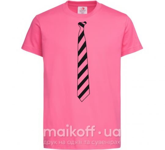 Детская футболка Галстук в полоску Ярко-розовый фото