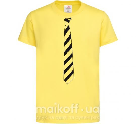 Дитяча футболка Галстук в полоску Лимонний фото